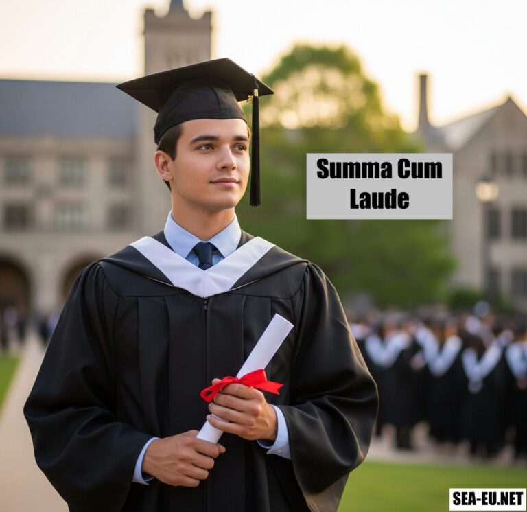 A young man who graduated with a Summa Cum Laude